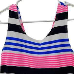 Style Rack Womens Top Fit Flare Summer Dress Sz small Juniors Pink Black Stripes